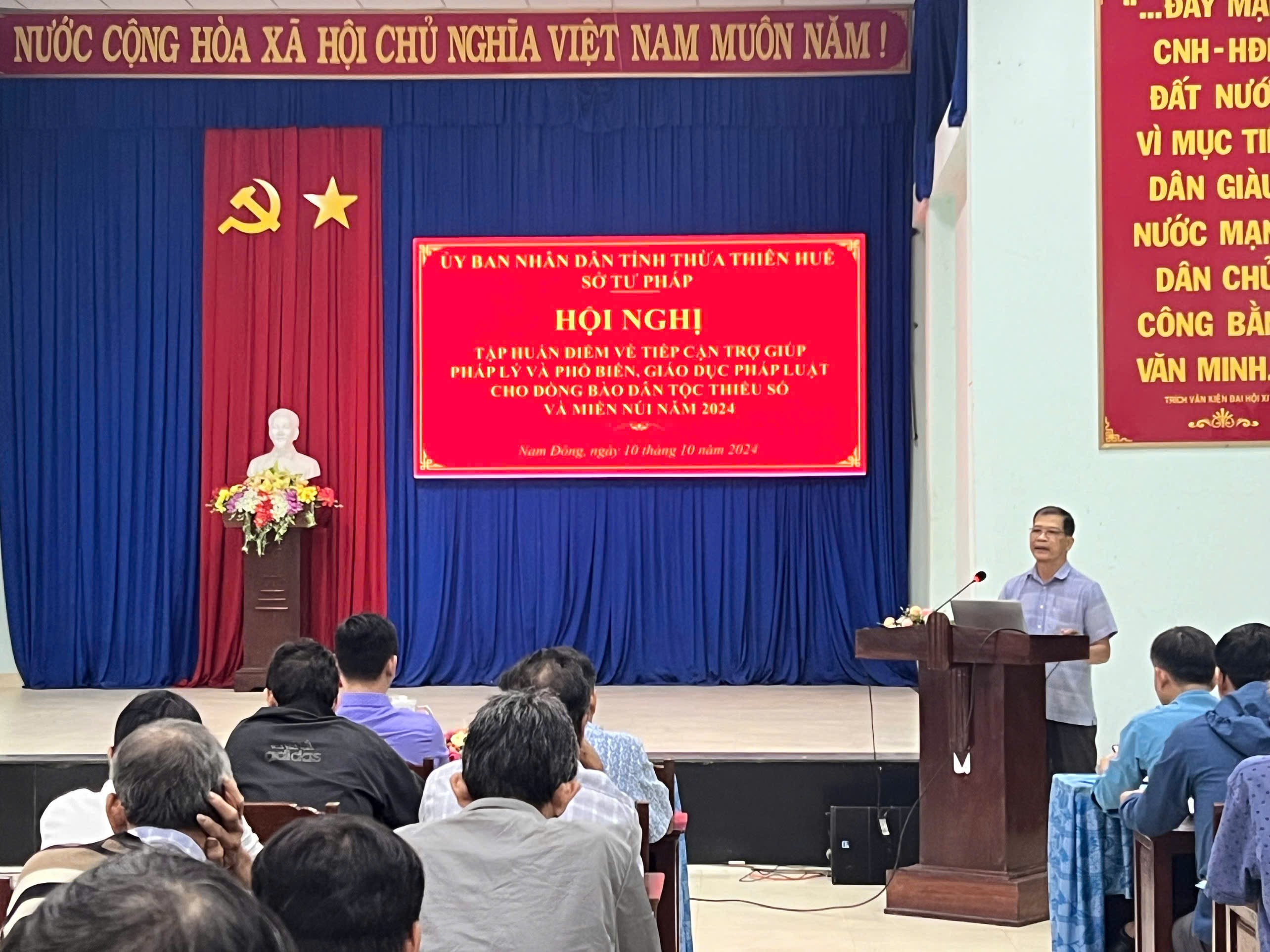 Sở Tư pháp tập huấn điểm về chính sách trợ giúp pháp lý, phổ biến giáo dục pháp luật cho đồng bào vùng dân tộc thiểu số và miền núi năm 2024
